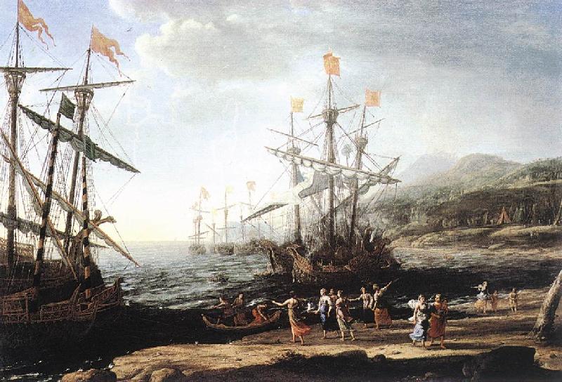 Claude Lorrain Marine with the Trojans Burning their Boats dfg